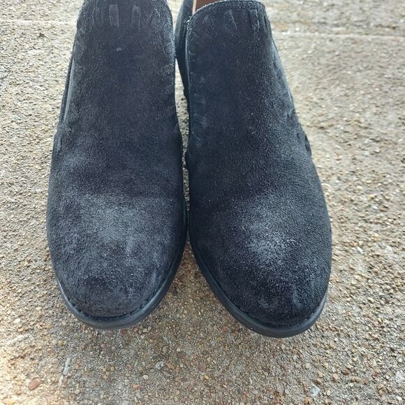 Montana artisan crafted black suede booties black size 6.5 - Picture 2 of 10